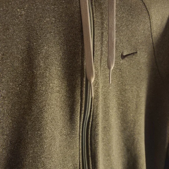 Nike Hoodie Jacket Therma Fit | Grey | Full-Zip | Fleece | Fitness Hoodie - Picture 4 of 6